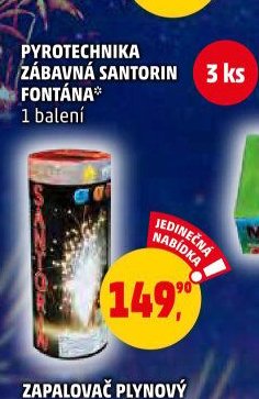 PYROTECHNIKA ZÁBAVNÁ SANTORIN FONTÁNA