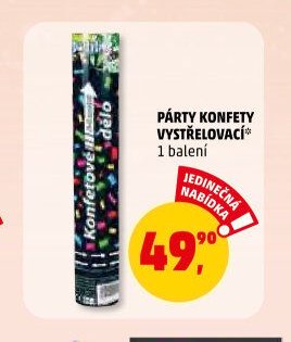 PÁRTY KONFETY VYSTŘELOVACÍ