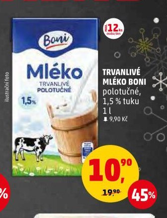 Trvanlivé mléko Boni