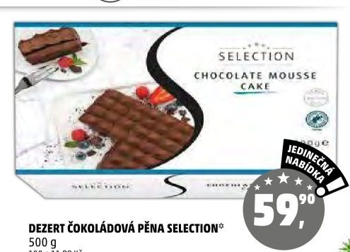 Dezert čokoládová pěna Selection