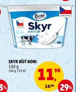 Dezert zakysaný bílý Skyr Boni
