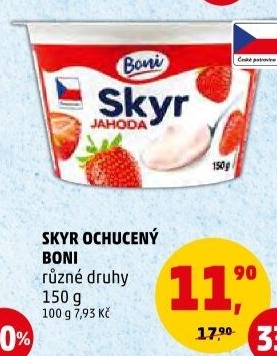 Dezert zakysaný ochucený Skyr Boni