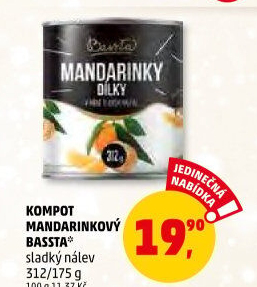 Kompot mandarinky Bassta