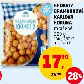 Krokety mražené Karlova Koruna
