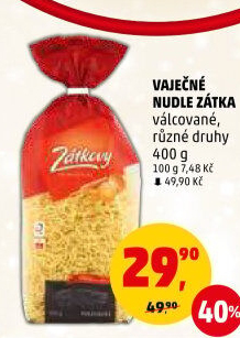 Polévkové nudle Zátkovy