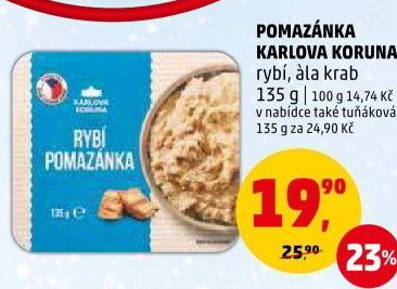 Rybí pomazánka Karlova Koruna