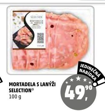 Salám Mortadella s lanýži Selection