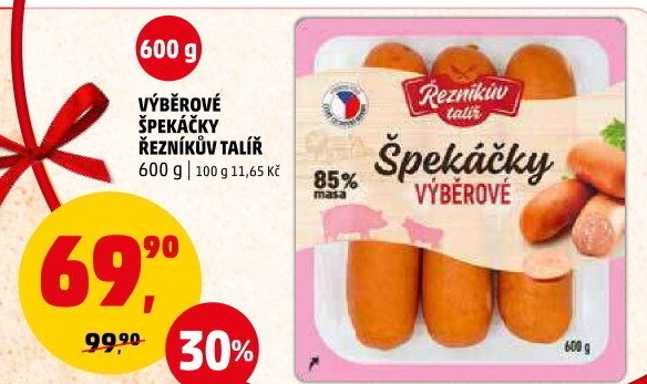 Špekáčky výběrové Řezníkův talíř