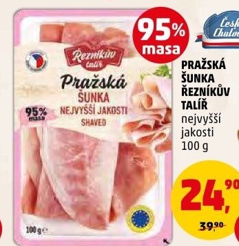 Šunka pražská nejvyšší jakosti Řezníkův talíř