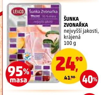 Šunka Zvonařka nejvyšší jakosti LE&