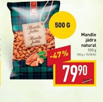 Mandle jádra natural