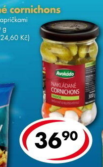 Okurky Cornichons Avokádo