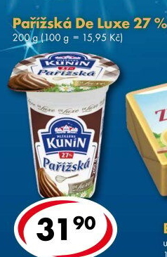 Pařížská šlehačka Mlékárna Kunín 27% - CBA akcniletaky.com