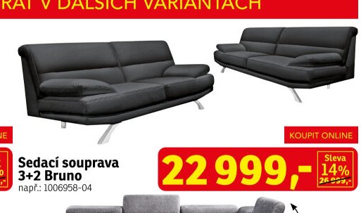 Sedací souprava 3+2 Bruno - ASKO akcniletaky.com
