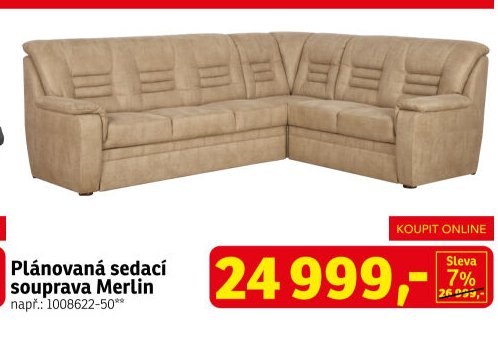 Plánovaná sedací souprava Merlin - ASKO akcniletaky.com