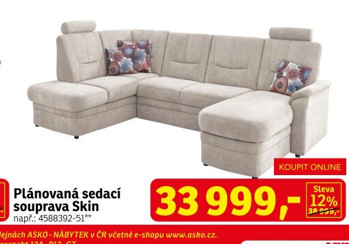 Plánovaná sedací souprava Skin - ASKO akcniletaky.com