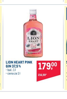 LION HEART PINK GIN 37,5%