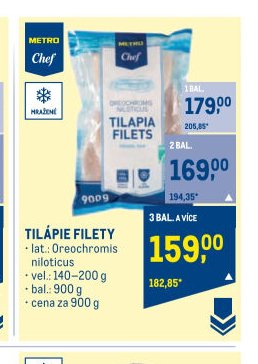 TILÁPIE FILETY