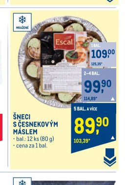 ŠNECI S ČESNEKOVÝM MÁSLEM