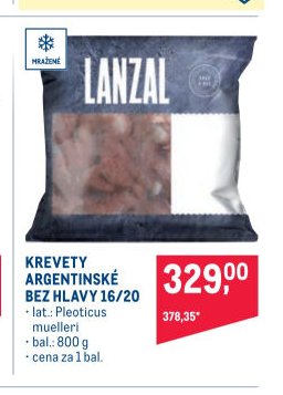 KREVETY ARGENTINSKÉ BEZ HLAVY 16/20