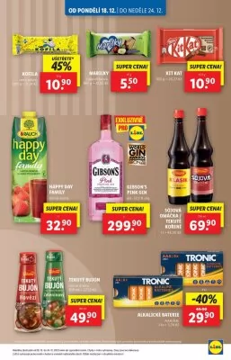 akční leták Lidl 18.12.2023-24.12.2023