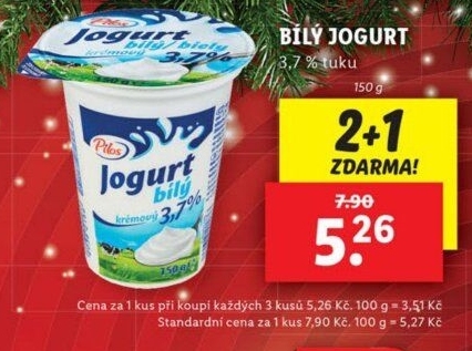 Bílý jogurt Pilos - Lidl akcniletaky.com