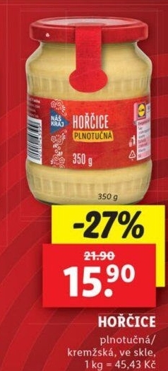 Hořčice plnotučná Náš Kraj