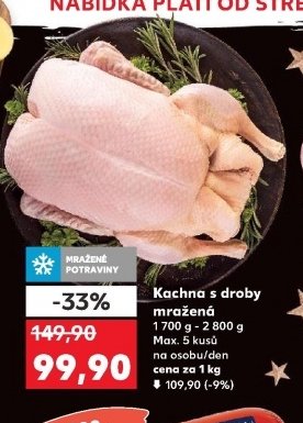 Kachna s droby mražená