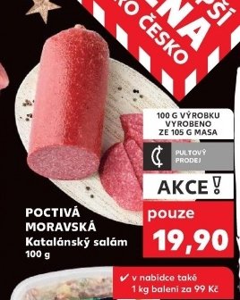 POCTIVÁ MORAVSKÁ Katalánský salám