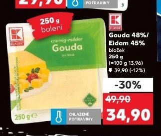Gouda 48% / Eidam 45% bloček