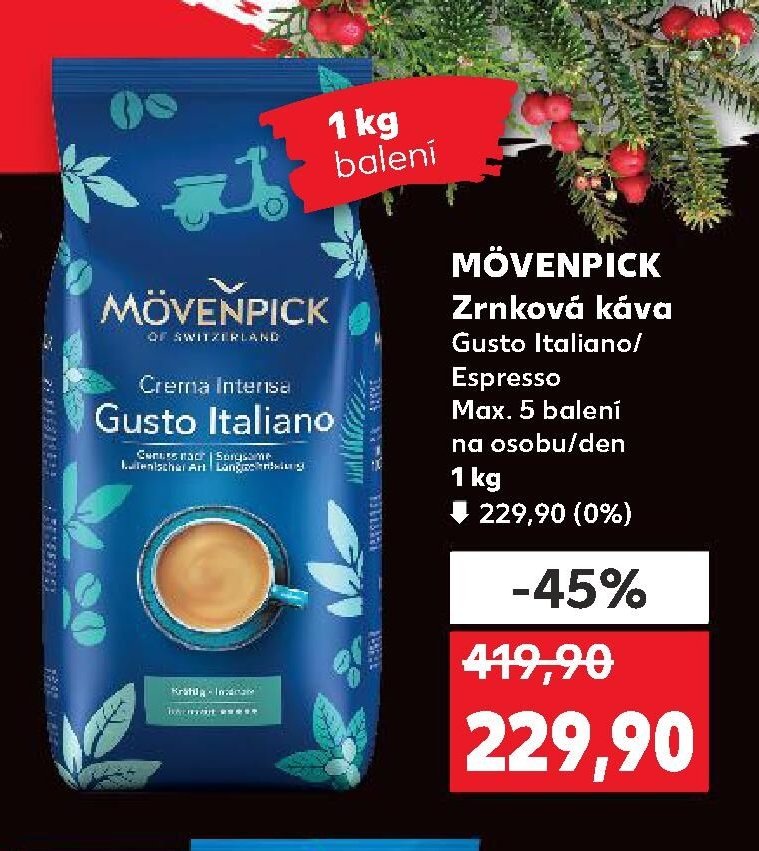 MÖVENPICK Zrnková káva Gusto Italiano/Espresso