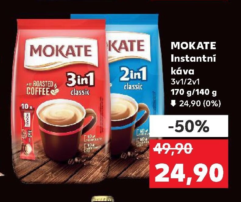 MOKATE Instantní káva 3in1/2in1