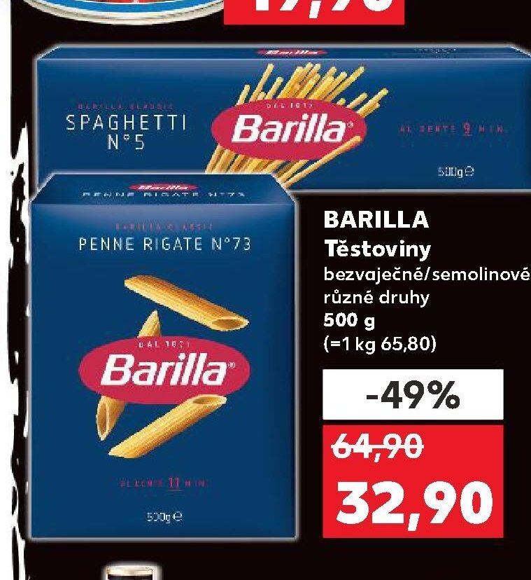 BARILLA Těstoviny různé druhy