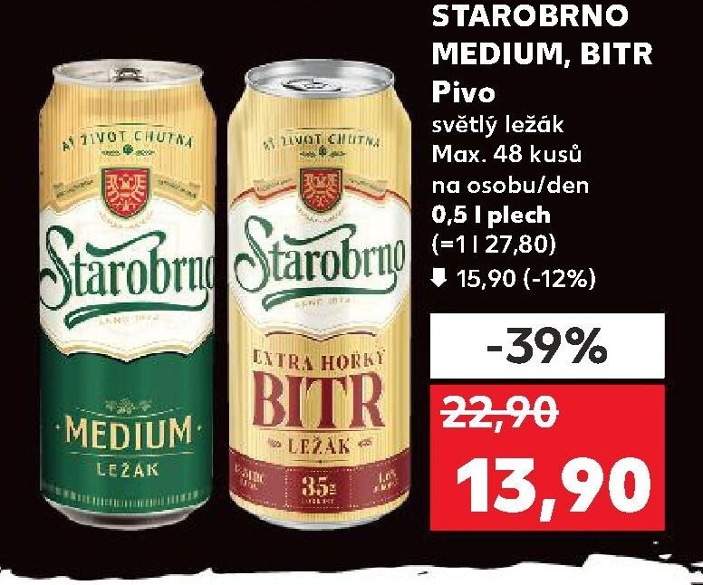 STAROBRNO MEDIUM, BITR Pivo