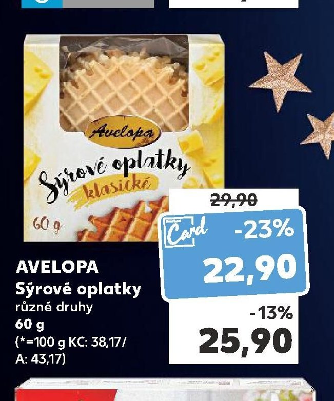 AVELOPA Sýrové oplatky