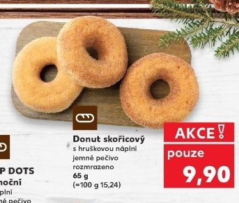 Donut skořicový s hruškovou náplní