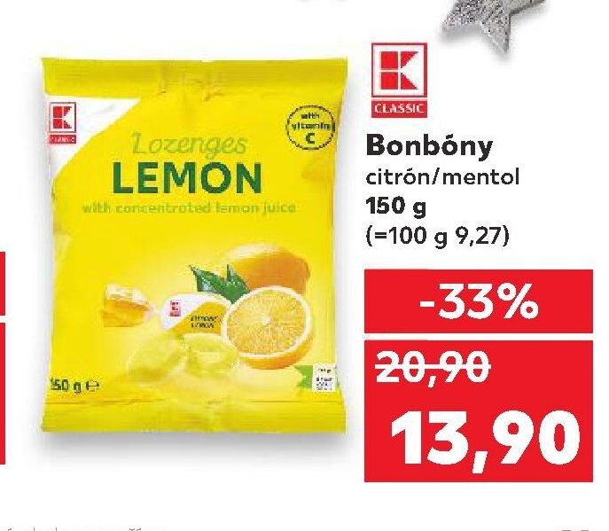 K-Classic Bonbóny citron/mentol