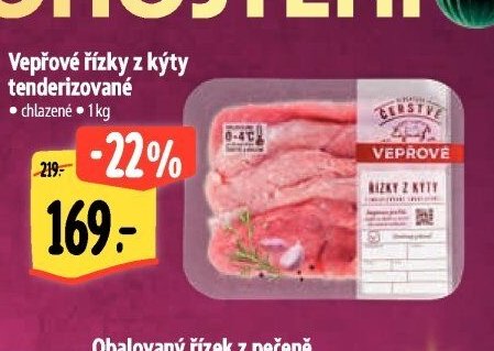Vepřové řízky z kýty tenderizované