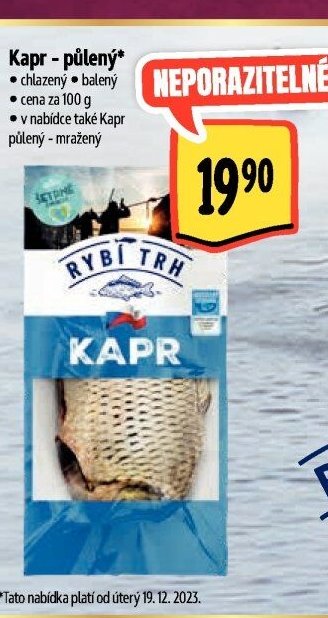 Kapr - půlený