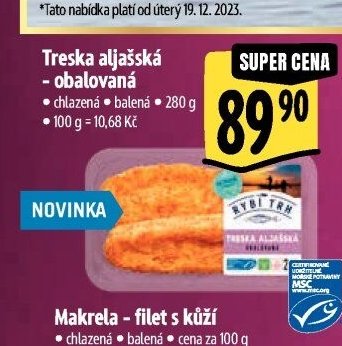 Treska aljašská - obalovaná