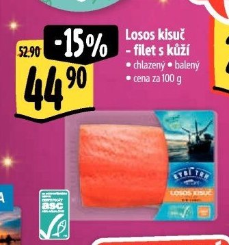 Losos kisuč - filet s kůží