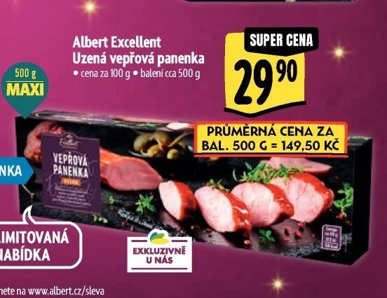 Albert Excellent Uzená vepřová panenka
