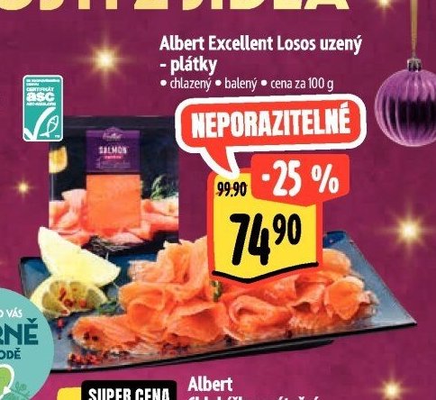Albert Excellent Losos uzený - plátky