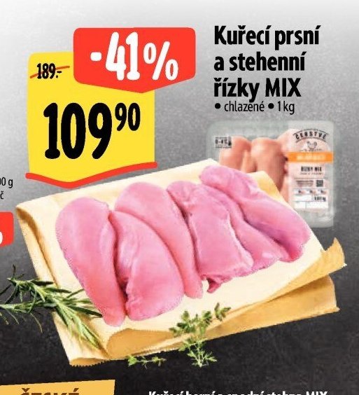 Kuřecí prsní a stehenní řízky MIX