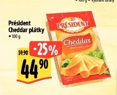 Président Cheddar plátky