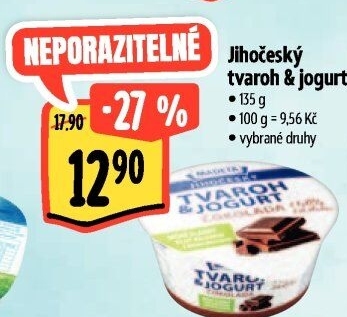 Dezert tvaroh s jogurtem jihočeský Madeta