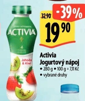 Jogurtový nápoj Activia Danone