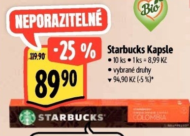 Kapsle Nespresso Starbucks