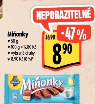 Oplatky Miňonky Opavia