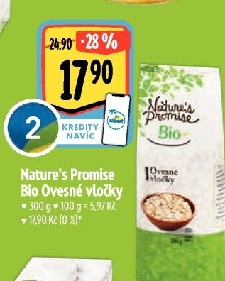 Ovesné vločky bio Nature'